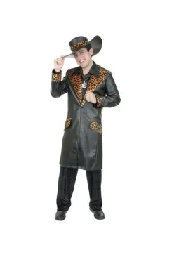 Adult Leather Cheetah Pimp Suit Costume