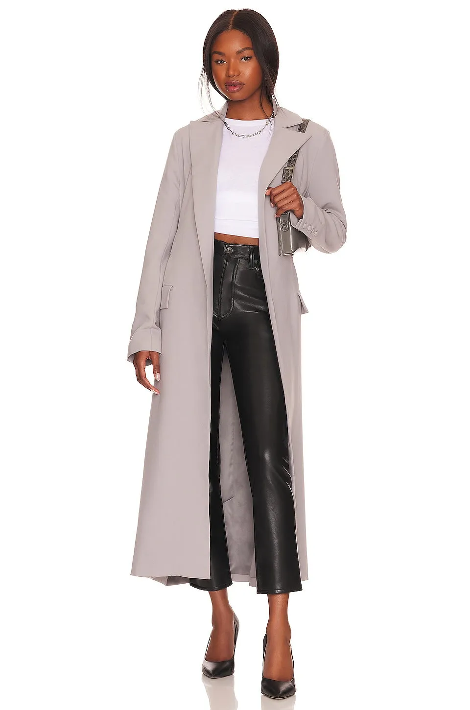 AGOLDE Recycled Leather Riley Long Pants, Detox