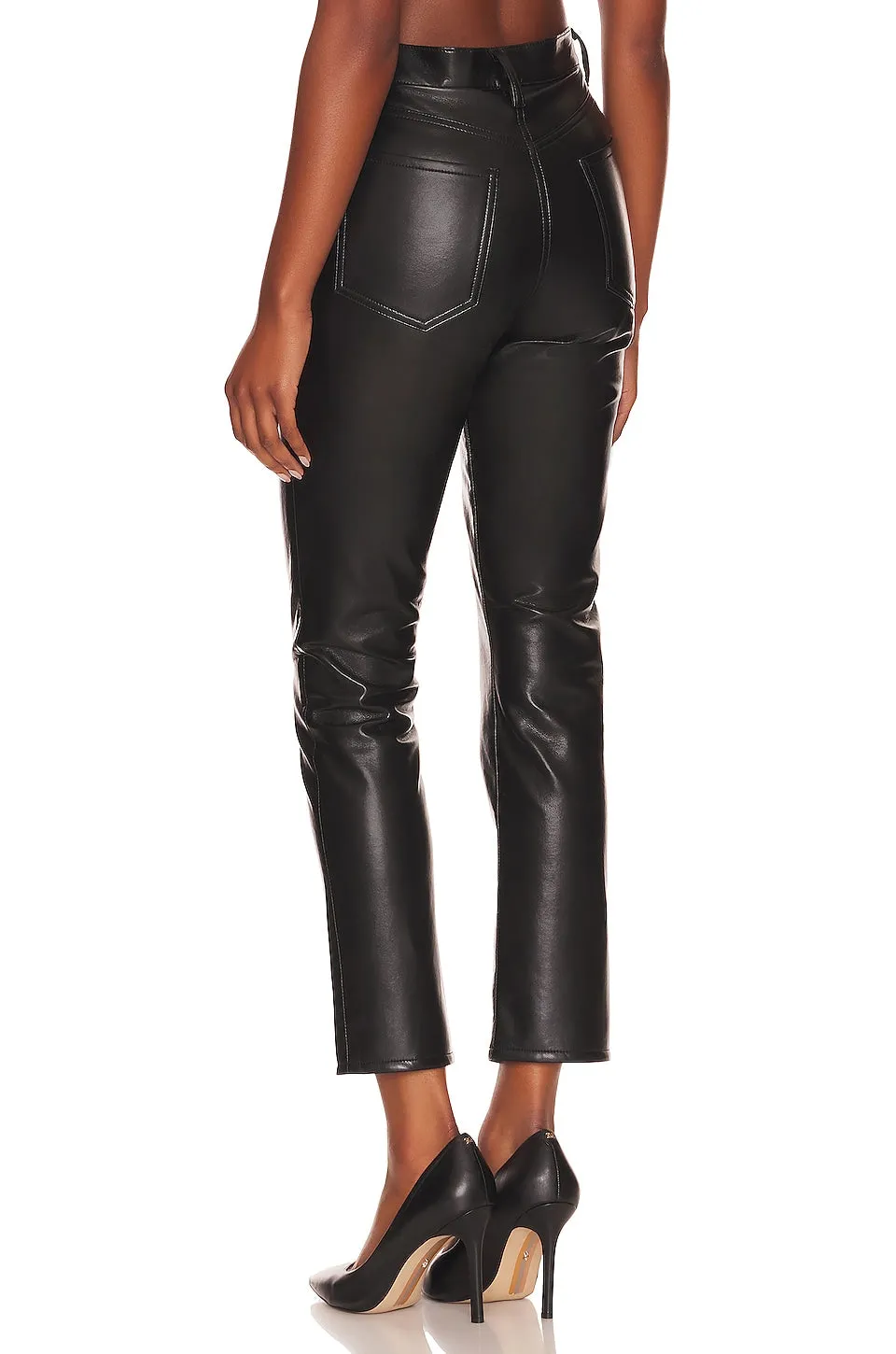 AGOLDE Recycled Leather Riley Long Pants, Detox