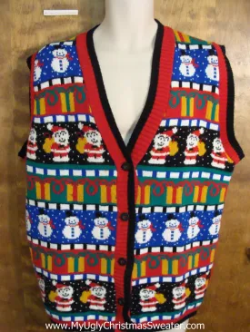 Best Colorful Vest Ugly Christmas Sweater