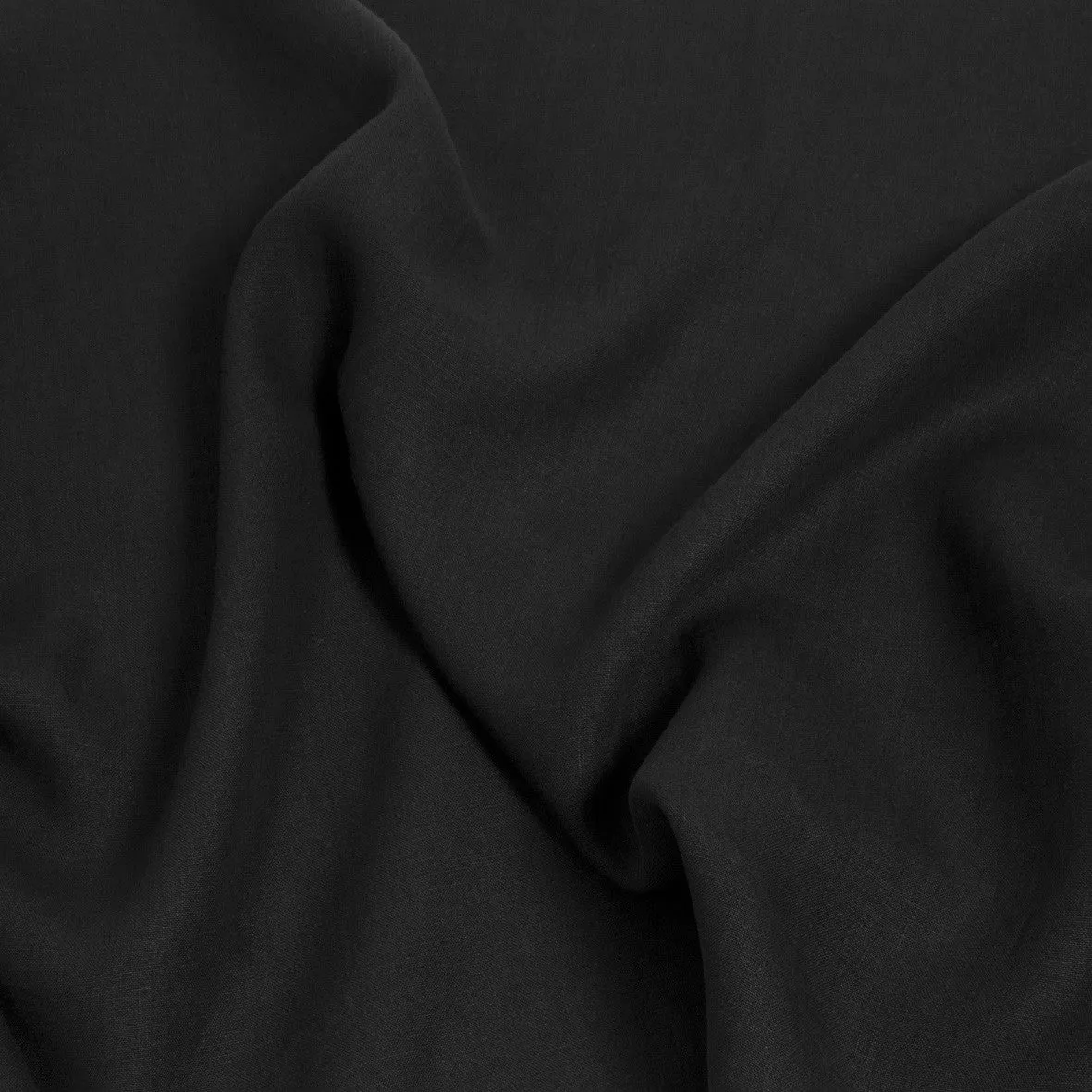 Black 100% Linen fabric 947