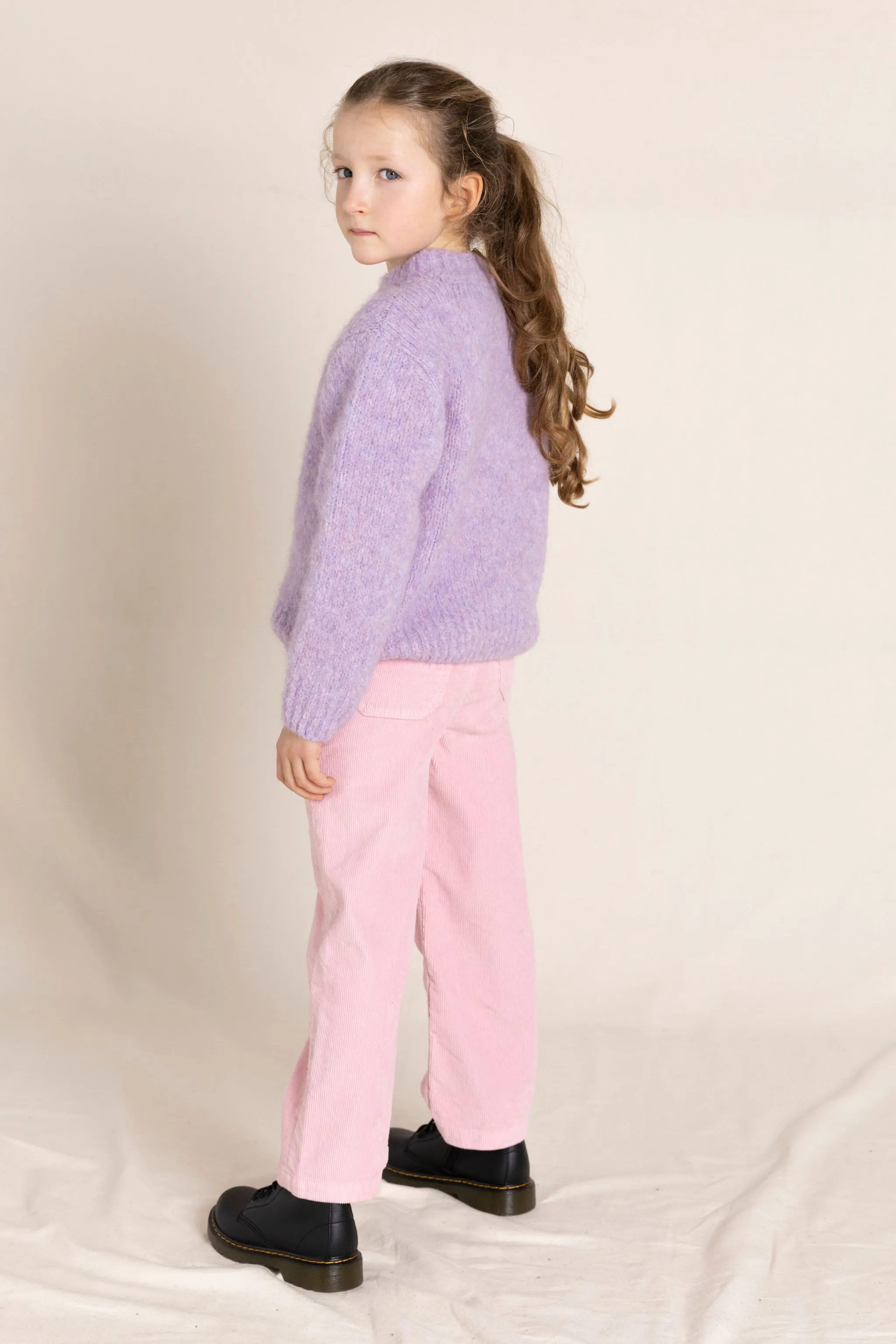 CHARLIE Candy Pink Cord - Loose Fit Cropped Pants