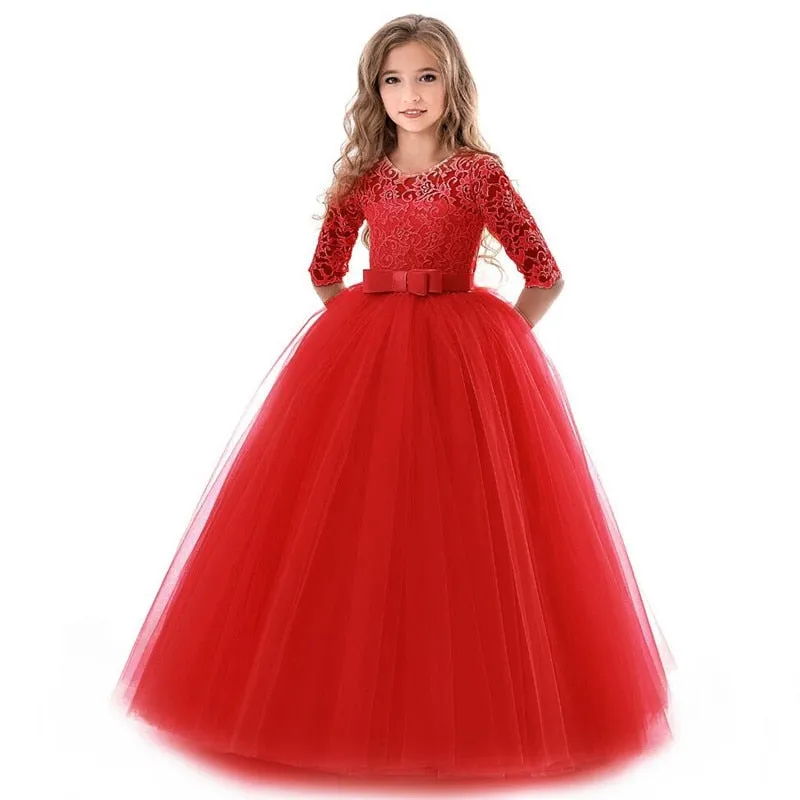 Girls Elegant Princess Party Dress