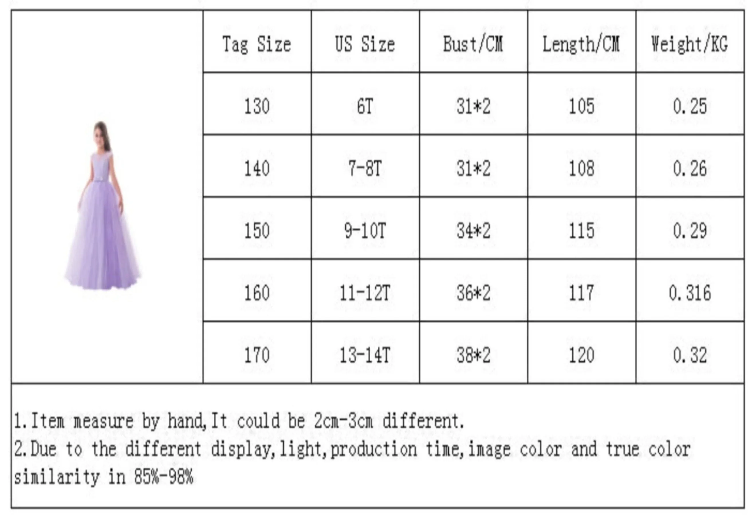 Girls Elegant Princess Party Dress