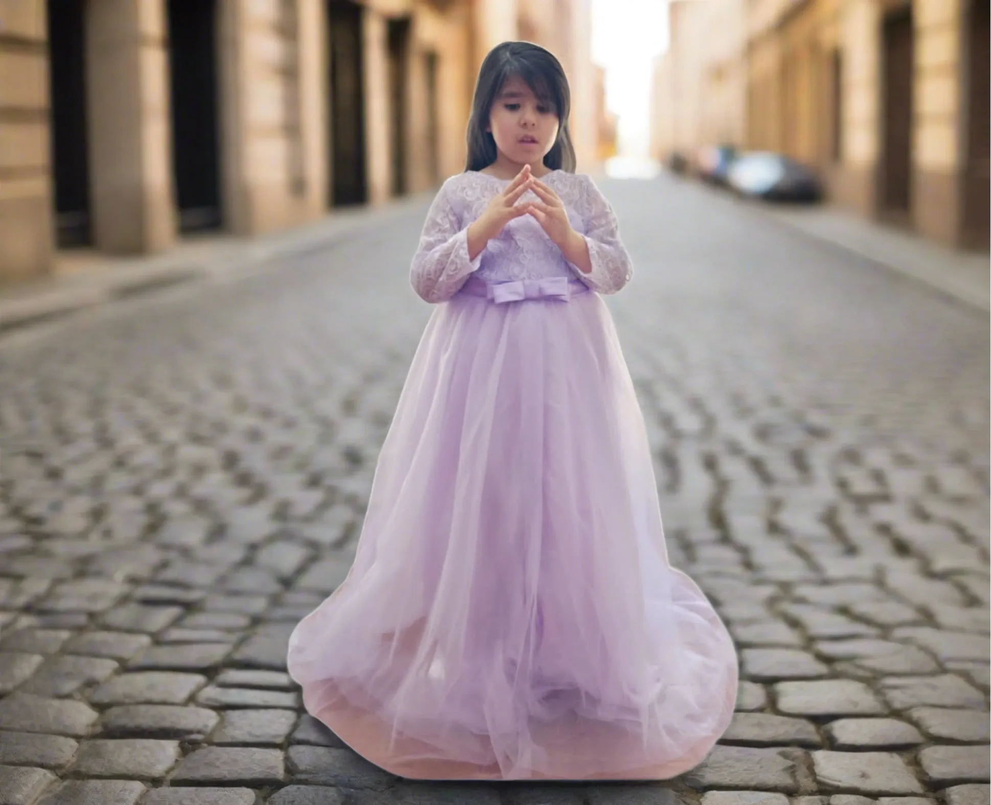 Girls Elegant Princess Party Dress