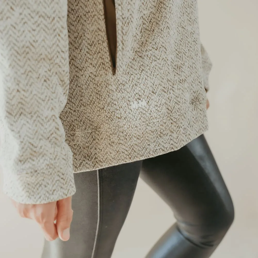 Herringbone Snap Pullover