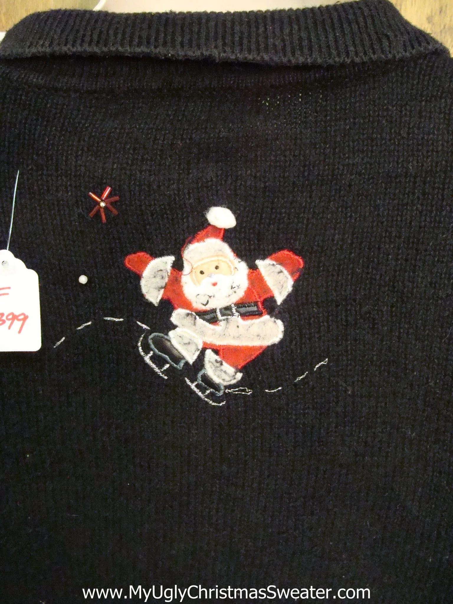 Ice Skating Santas Cheap Ugly Christmas Sweater