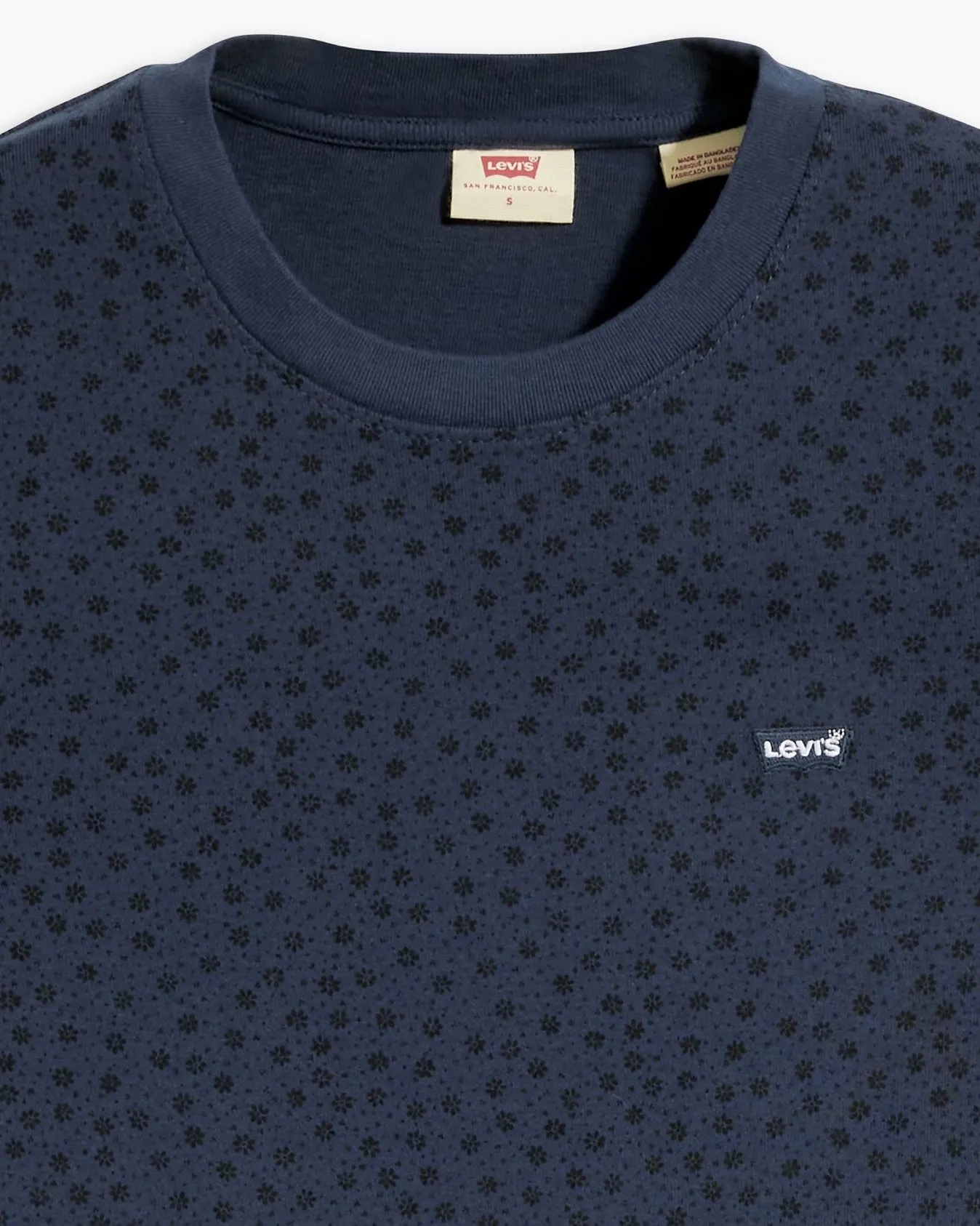 Levi's® Womens Ribbed Baby Tee - Belissima Ditsy Naval Academy