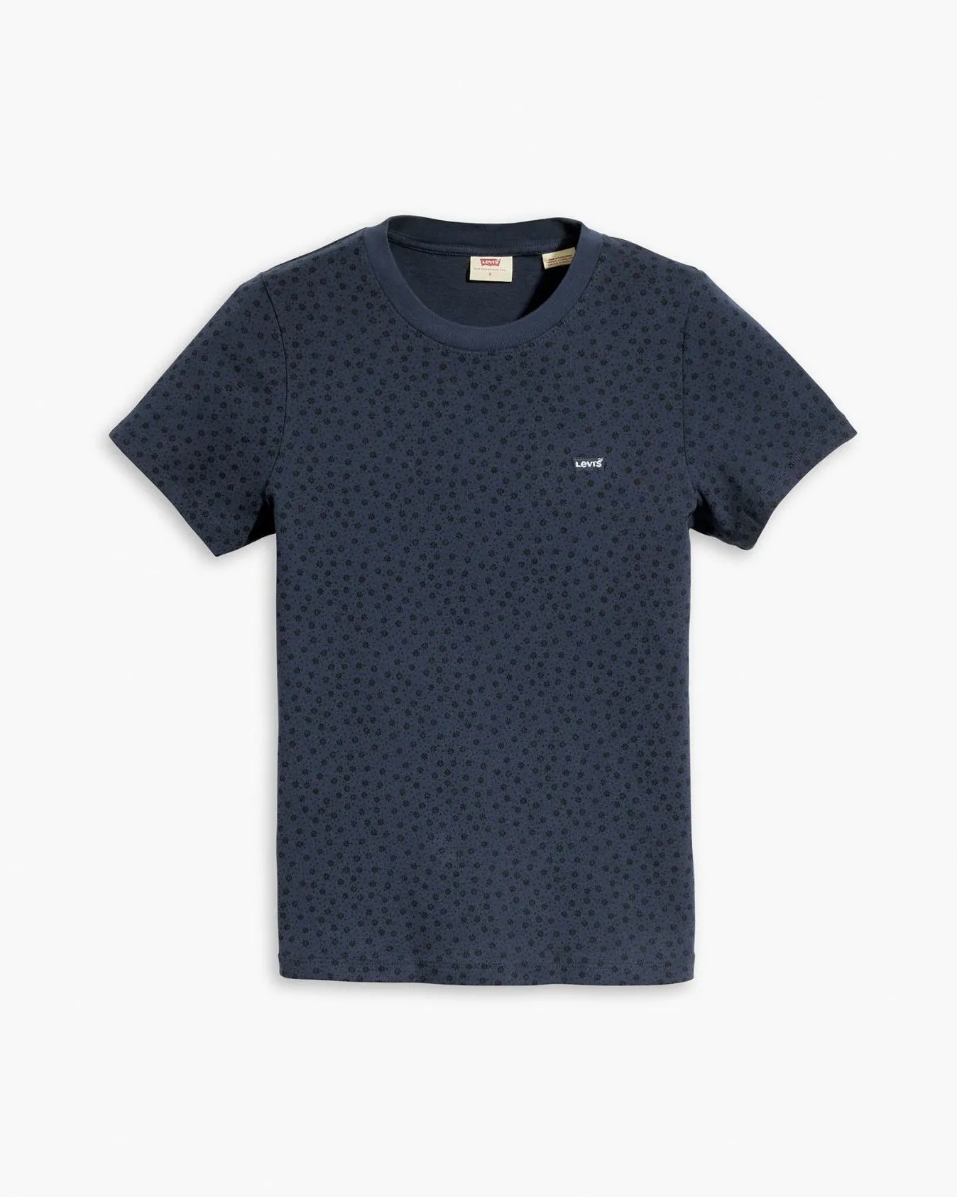 Levi's® Womens Ribbed Baby Tee - Belissima Ditsy Naval Academy