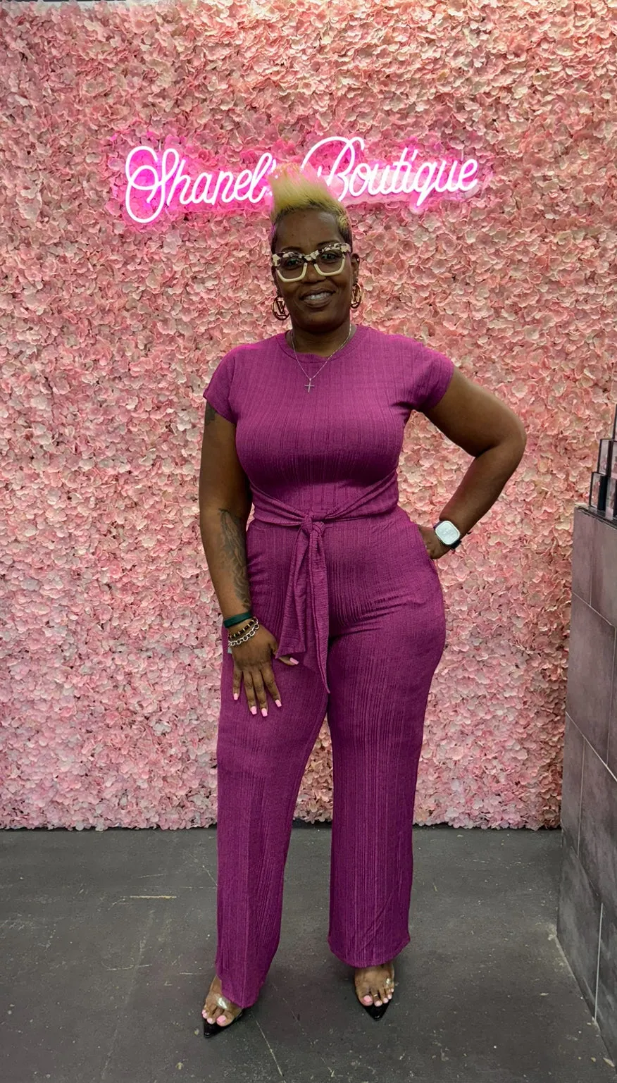 Magenta 2Pc Pants Set