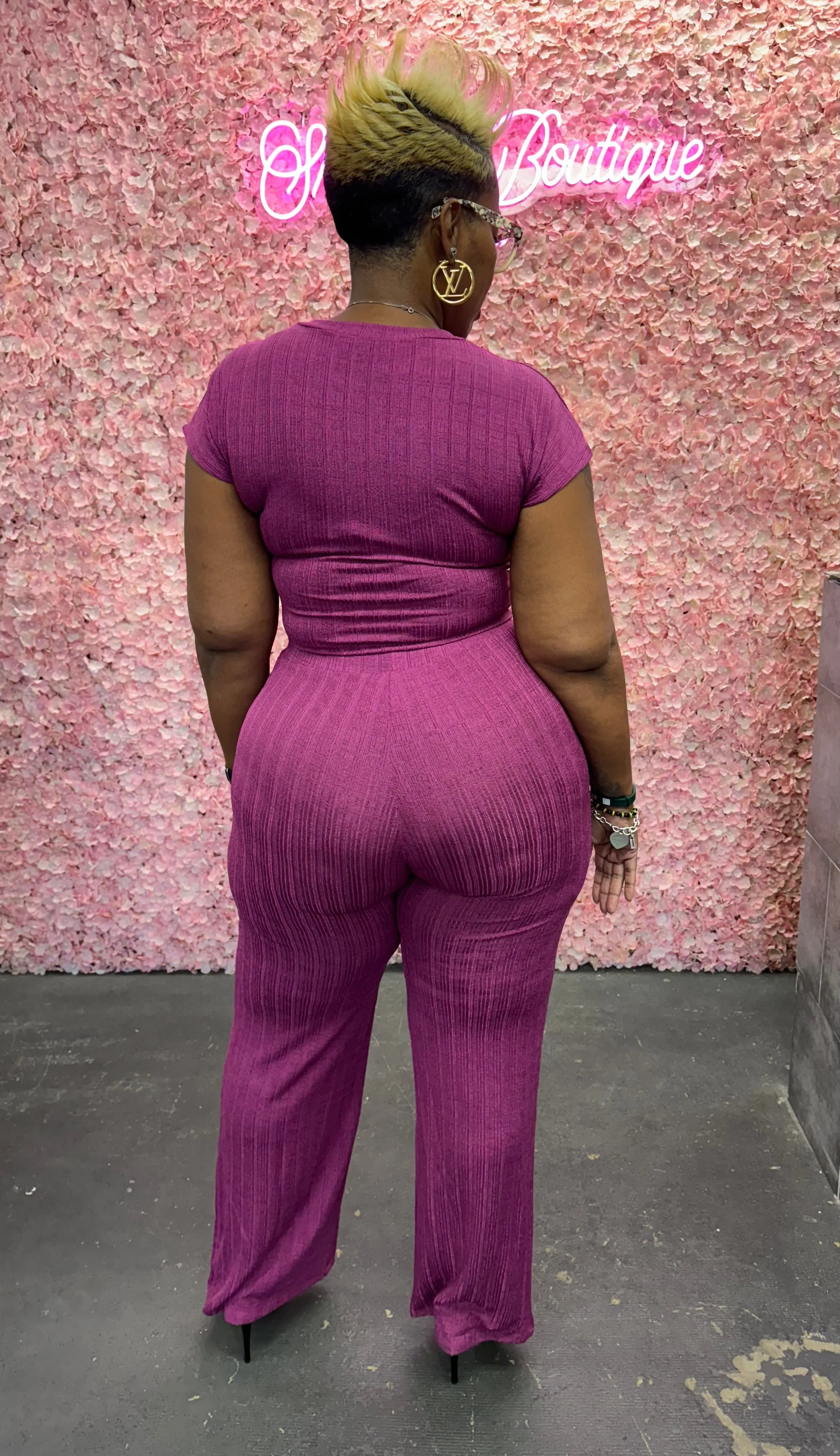 Magenta 2Pc Pants Set