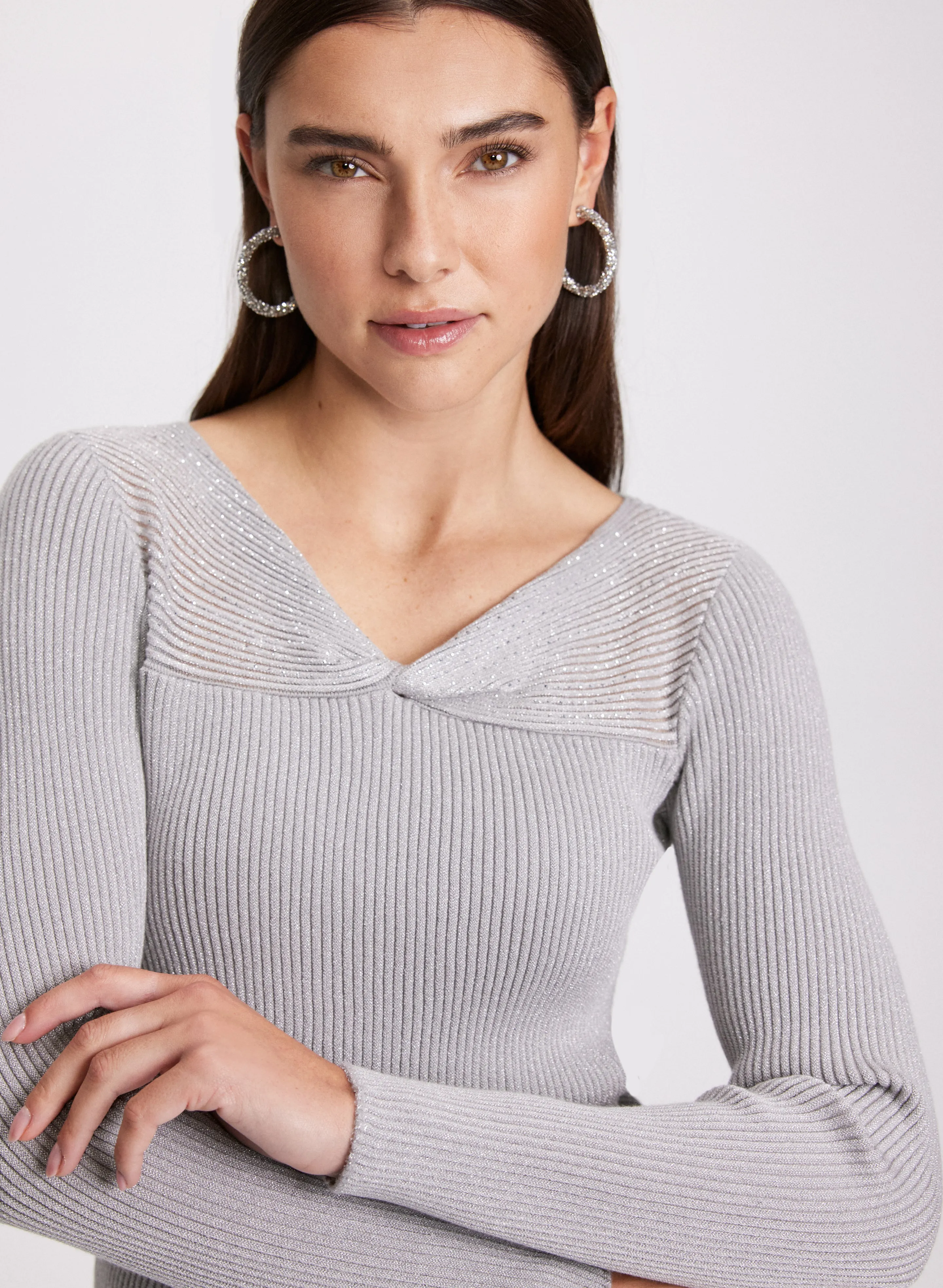 Metallic Knit Sweater