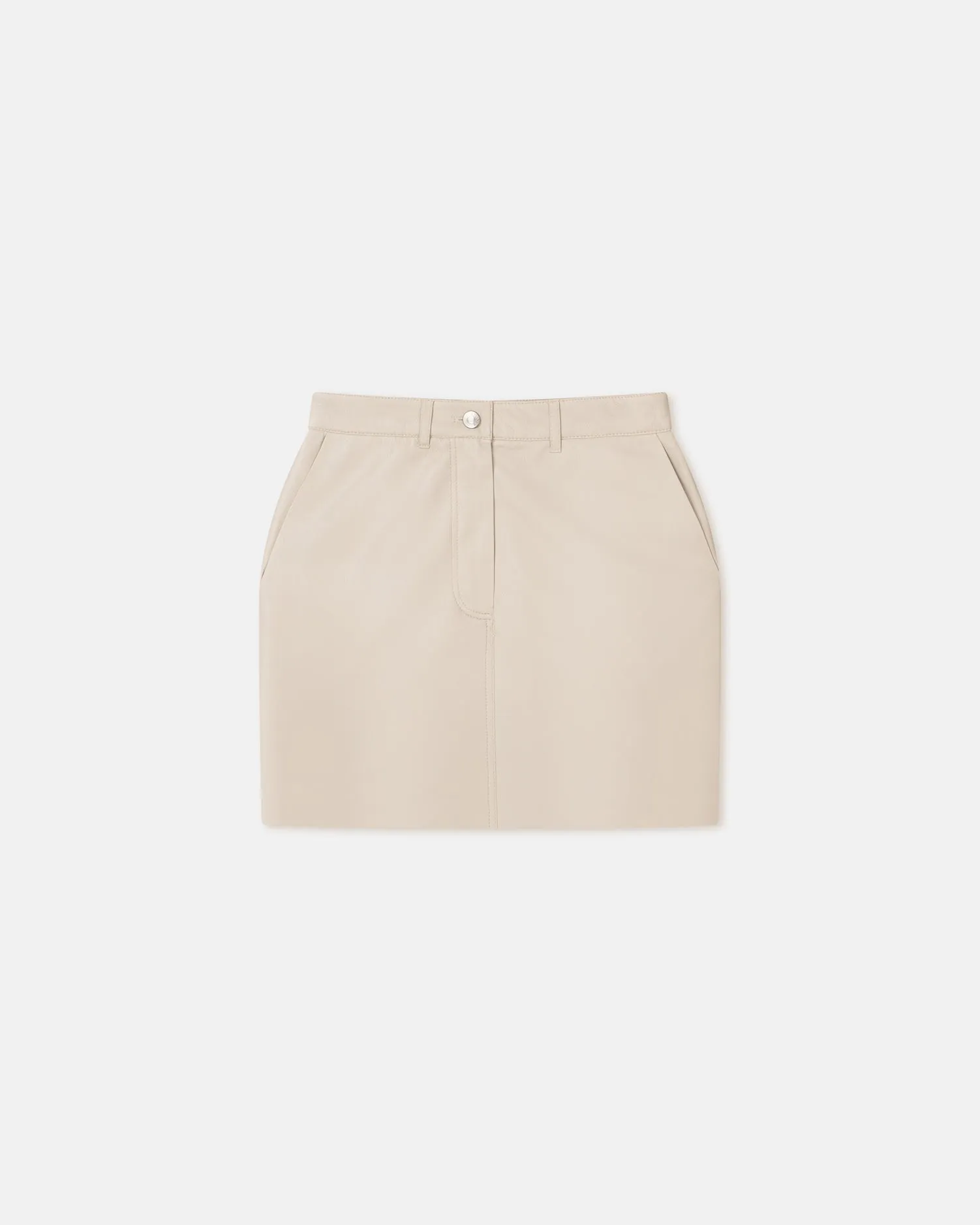 Miray - Okobor™ Alt-Leather Mini Skirt - Creme