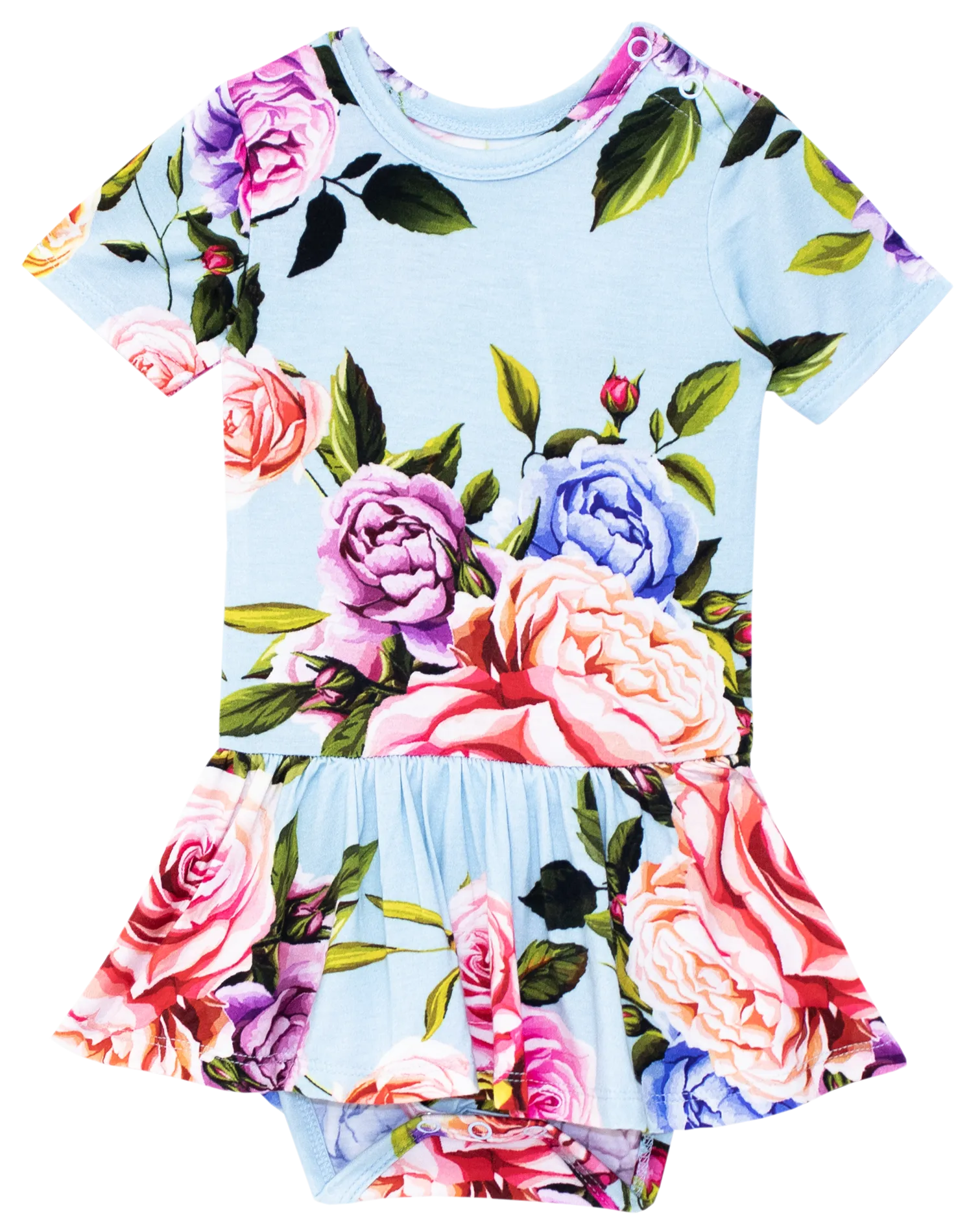 Posh Peanut Country Rose S/S Twirl Skirt Bodysuit