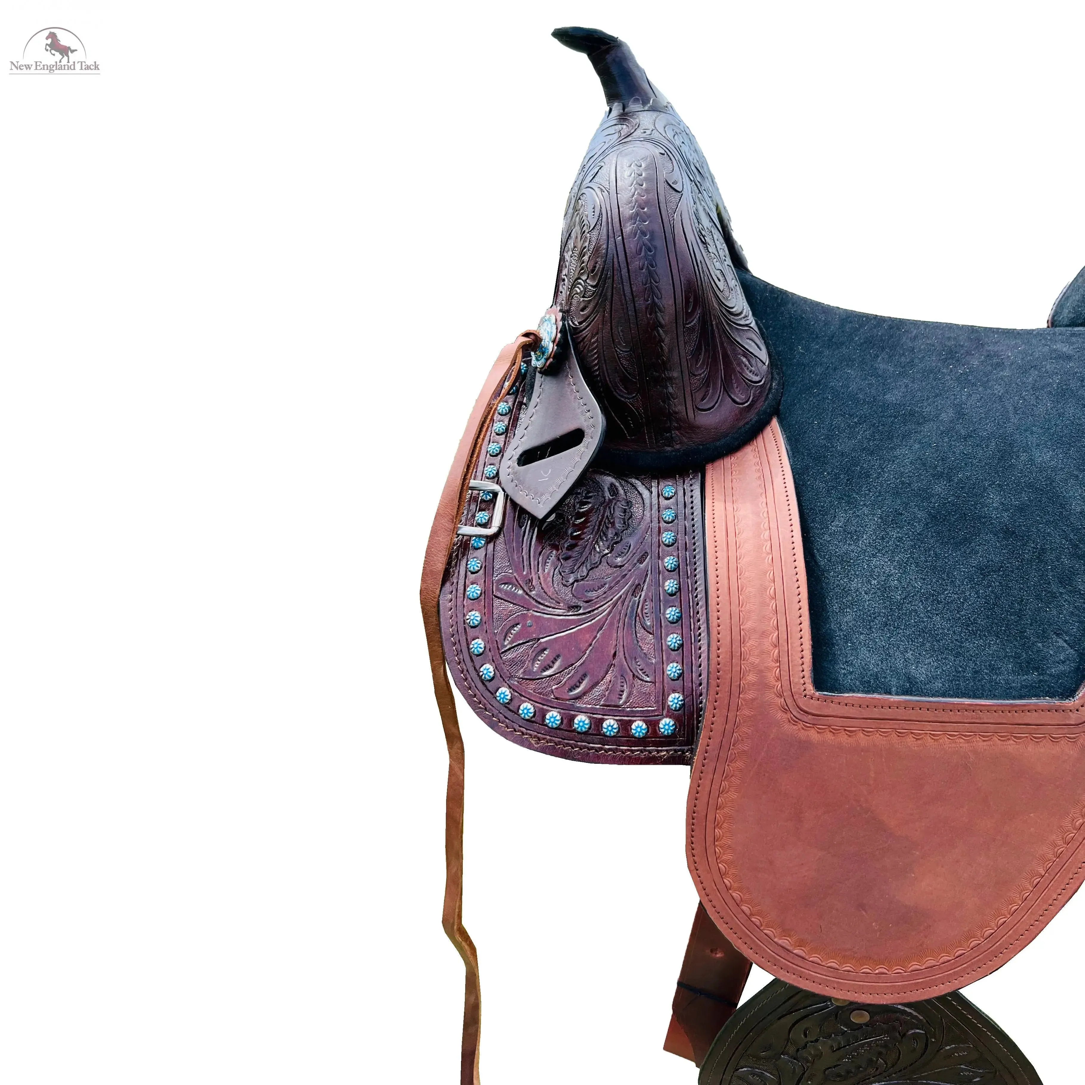 Resistance Western Pleasure Treeless Horse Saddle With Beads On The Skirt