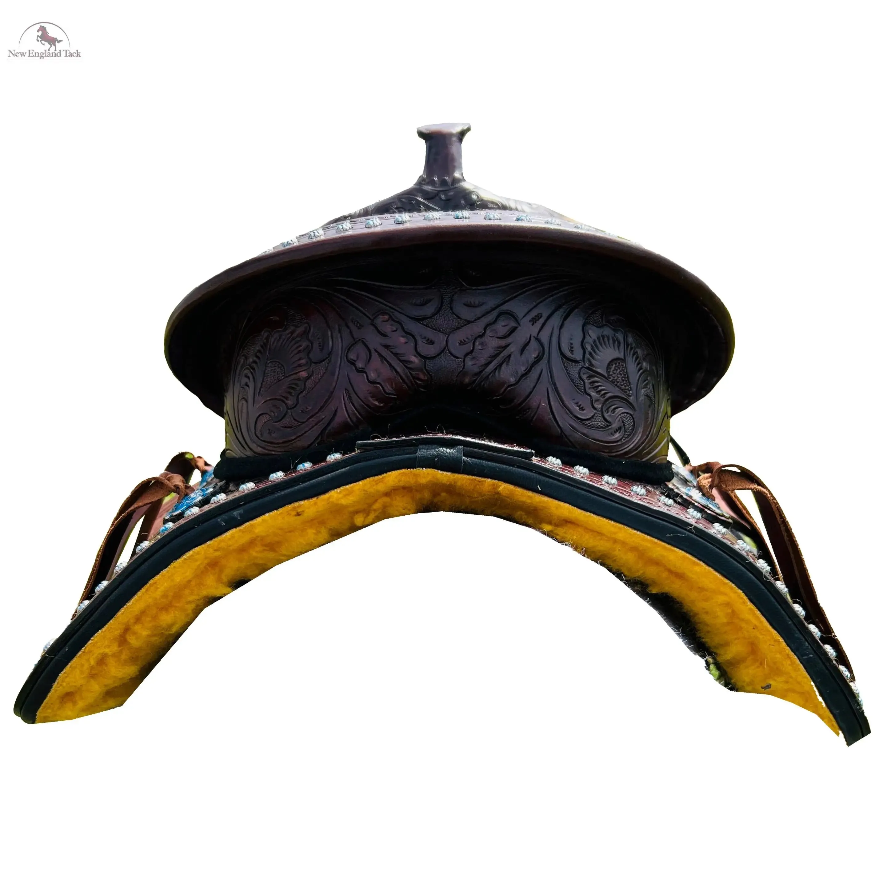 Resistance Western Pleasure Treeless Horse Saddle With Beads On The Skirt