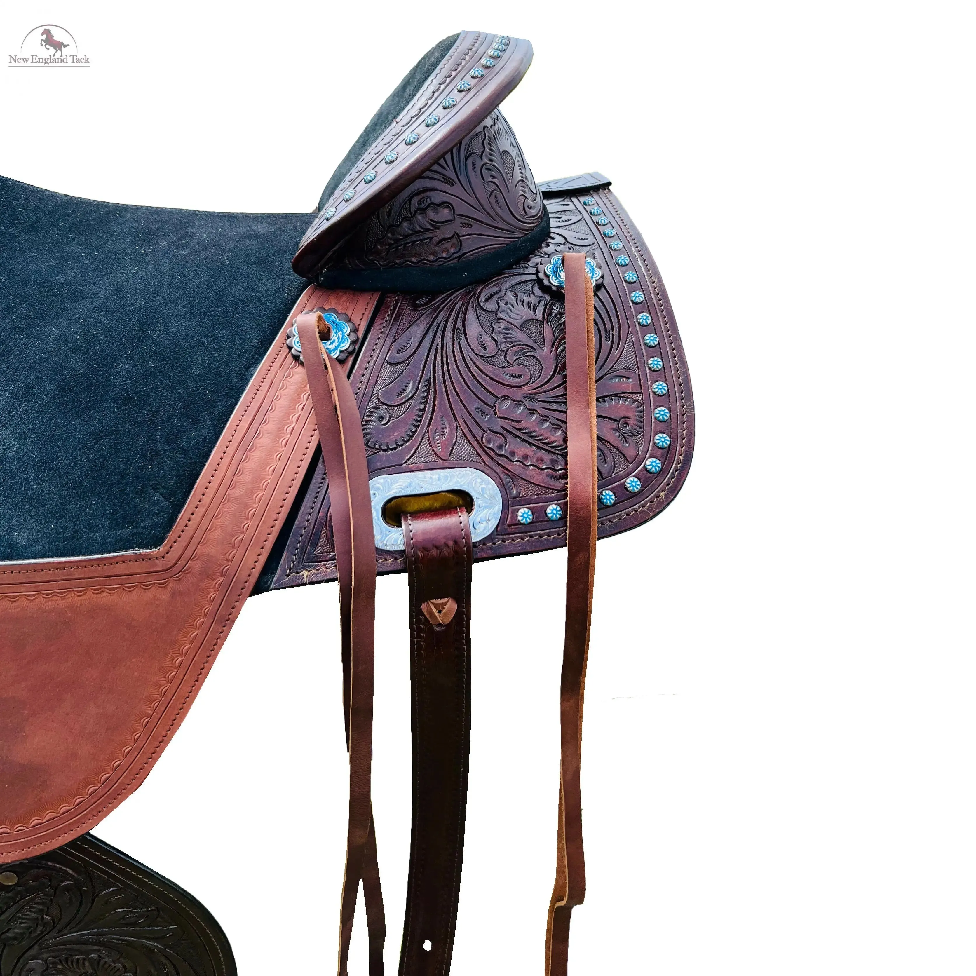 Resistance Western Pleasure Treeless Horse Saddle With Beads On The Skirt