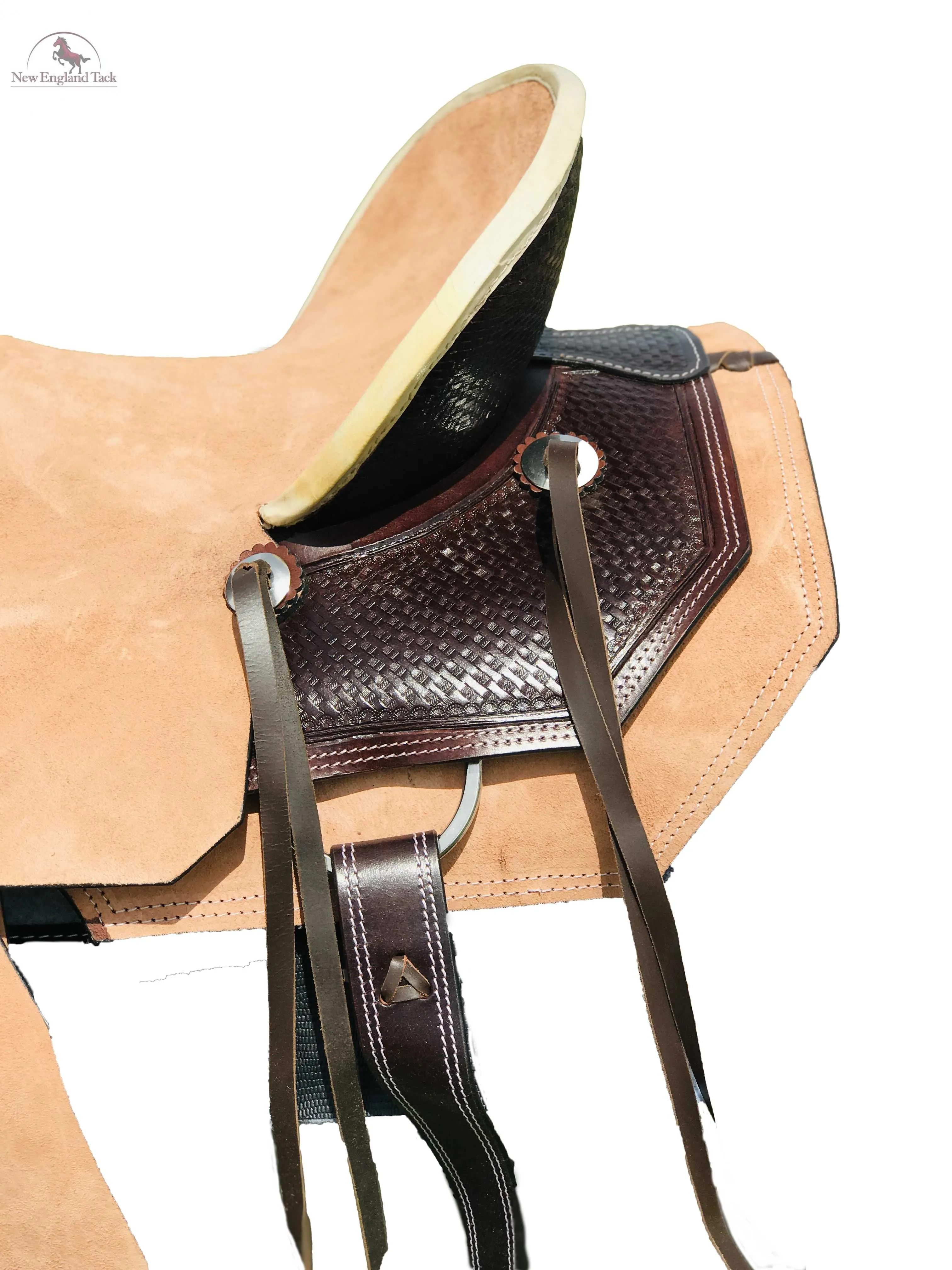 Resistance Western Roughout All Around Saddle With Basket Weave Tooling