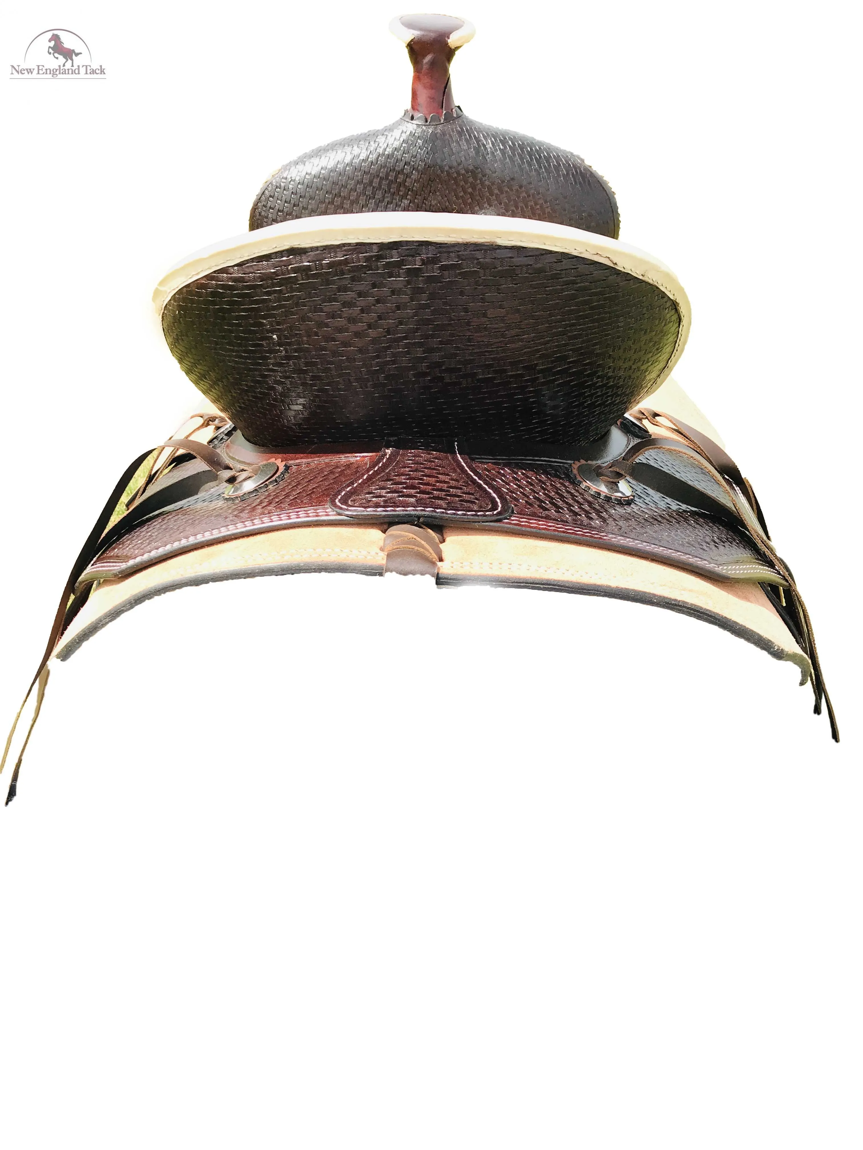 Resistance Western Roughout All Around Saddle With Basket Weave Tooling