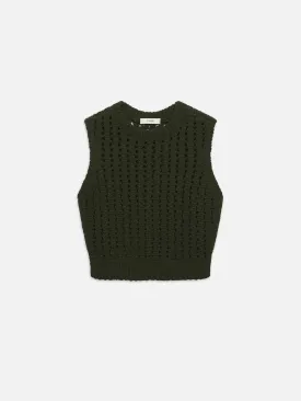 Tape Yarn Sweater Vest -- Military