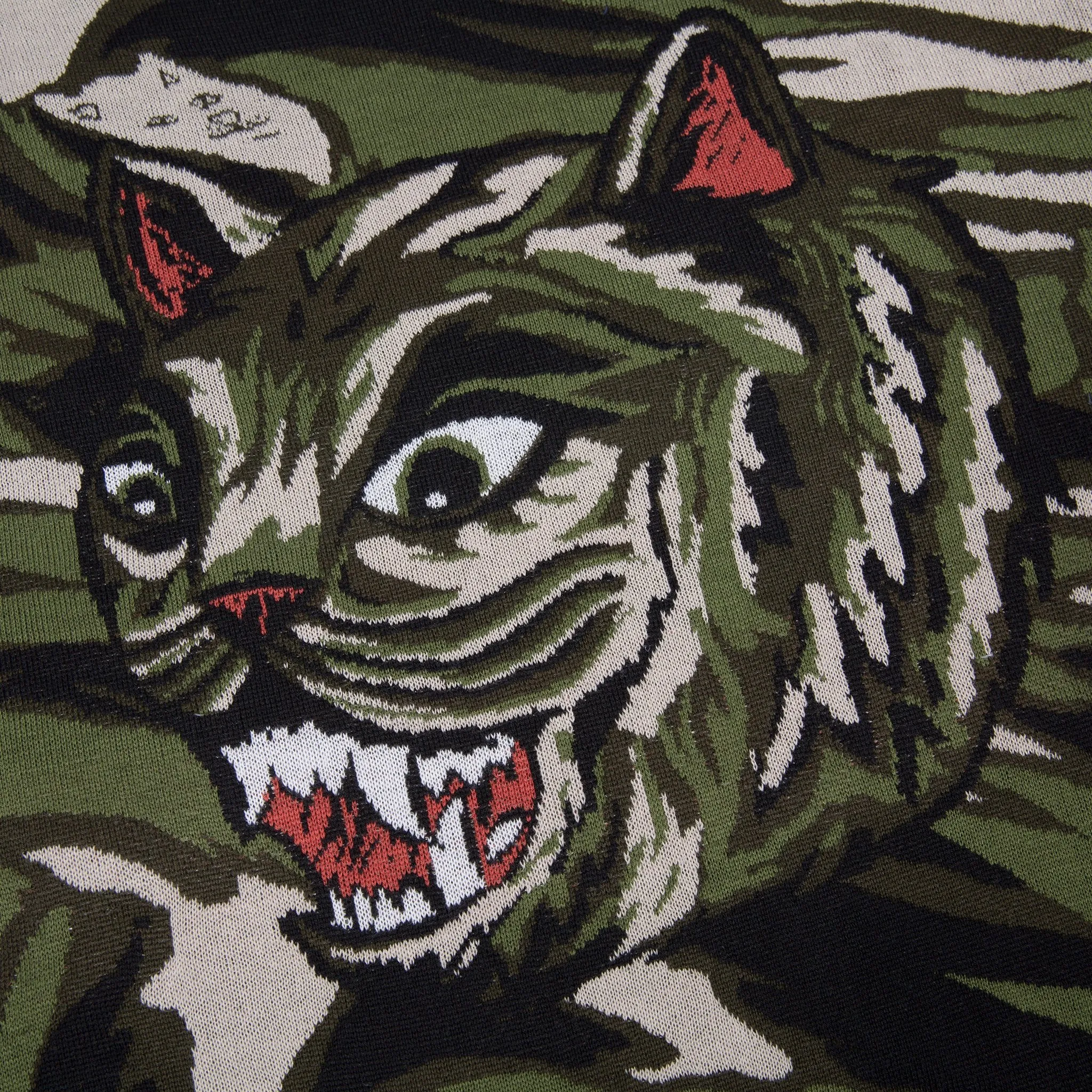 Tiger Nerm Knit Sweater (Green Camo)