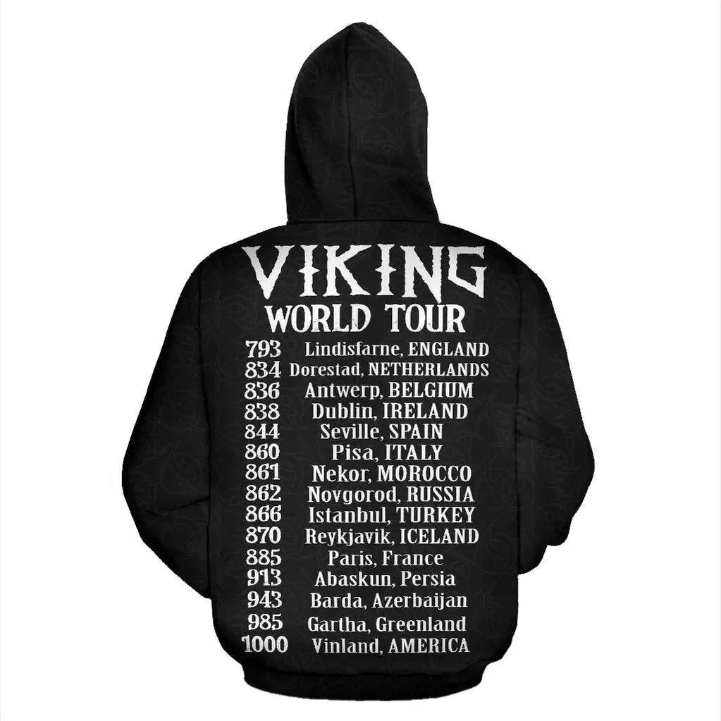 Viking World Tour Hoodie, 3D All Over Print Viking Hoodies Men Women