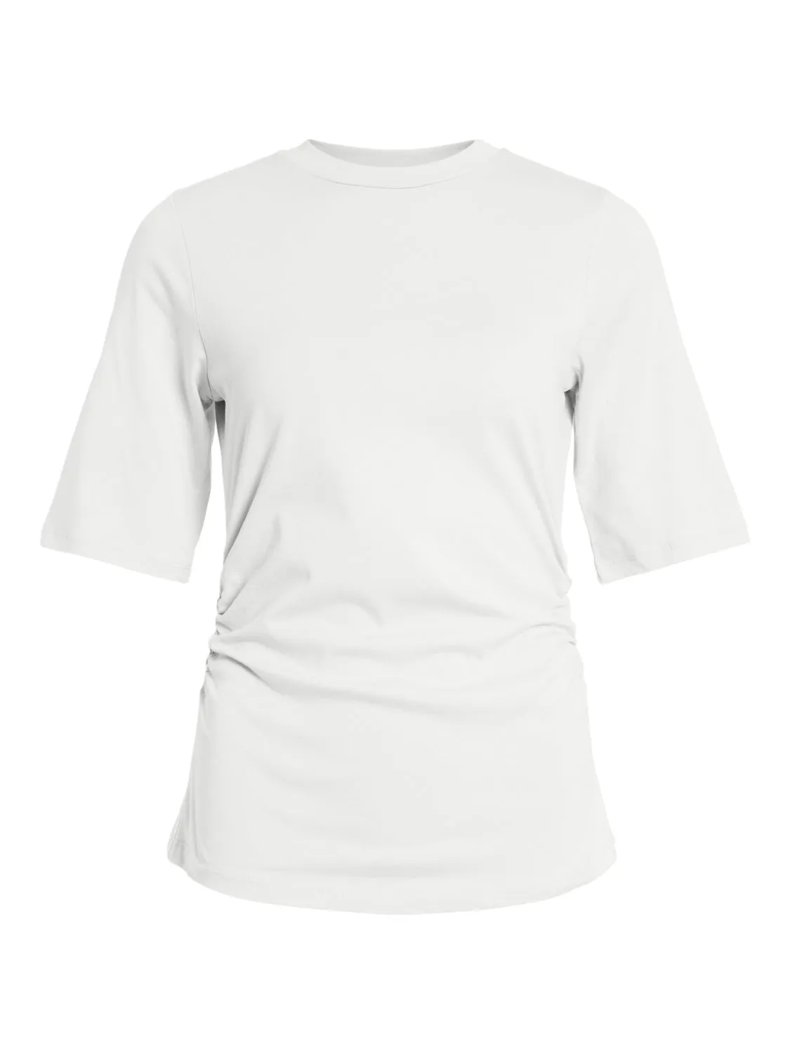 Vivian Cinched Waist T-Shirt (Cloud Dancer)